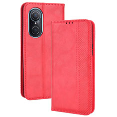 Coque Portefeuille Livre Cuir Etui Clapet BY4 pour Huawei Nova 9 SE Rouge