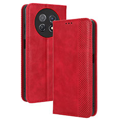 Coque Portefeuille Livre Cuir Etui Clapet BY4 pour Huawei Nova Y91 Rouge