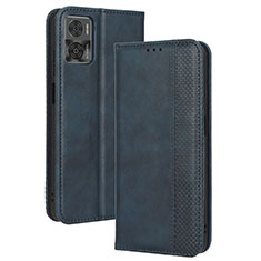 Coque Portefeuille Livre Cuir Etui Clapet BY4 pour Motorola Moto E22 Bleu