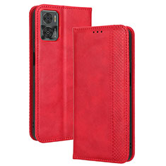 Coque Portefeuille Livre Cuir Etui Clapet BY4 pour Motorola Moto E22i Rouge