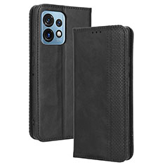 Coque Portefeuille Livre Cuir Etui Clapet BY4 pour Motorola Moto Edge 40 Pro 5G Noir