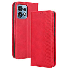 Coque Portefeuille Livre Cuir Etui Clapet BY4 pour Motorola Moto Edge 40 Pro 5G Rouge