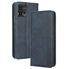 Coque Portefeuille Livre Cuir Etui Clapet BY4 pour Motorola Moto G72 Bleu