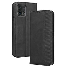 Coque Portefeuille Livre Cuir Etui Clapet BY4 pour Motorola Moto G72 Noir