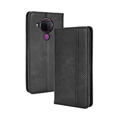 Coque Portefeuille Livre Cuir Etui Clapet BY4 pour Nokia 5.4 Noir