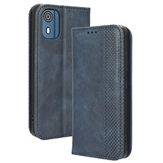 Coque Portefeuille Livre Cuir Etui Clapet BY4 pour Nokia C02 Bleu