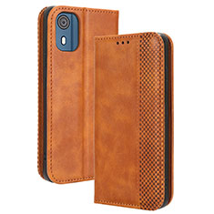 Coque Portefeuille Livre Cuir Etui Clapet BY4 pour Nokia C02 Marron