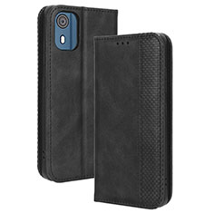 Coque Portefeuille Livre Cuir Etui Clapet BY4 pour Nokia C02 Noir