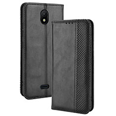 Coque Portefeuille Livre Cuir Etui Clapet BY4 pour Nokia C100 Noir