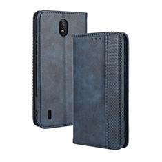 Coque Portefeuille Livre Cuir Etui Clapet BY4 pour Nokia C2 Bleu