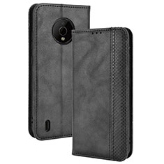 Coque Portefeuille Livre Cuir Etui Clapet BY4 pour Nokia C200 Noir