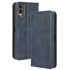 Coque Portefeuille Livre Cuir Etui Clapet BY4 pour Nokia C210 Bleu