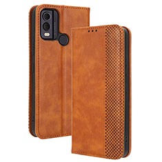 Coque Portefeuille Livre Cuir Etui Clapet BY4 pour Nokia C22 Marron