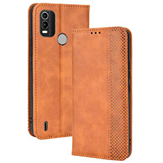 Coque Portefeuille Livre Cuir Etui Clapet BY4 pour Nokia G11 Plus Marron