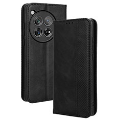 Coque Portefeuille Livre Cuir Etui Clapet BY4 pour OnePlus 12R 5G Noir