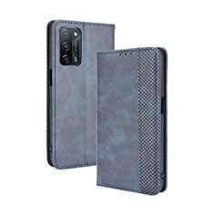 Coque Portefeuille Livre Cuir Etui Clapet BY4 pour Oppo A53s 5G Bleu