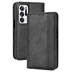 Coque Portefeuille Livre Cuir Etui Clapet BY4 pour Oppo Find N 5G Noir