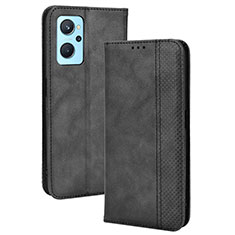 Coque Portefeuille Livre Cuir Etui Clapet BY4 pour Oppo K10 4G Noir