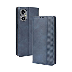 Coque Portefeuille Livre Cuir Etui Clapet BY4 pour Oppo Reno7 Lite 5G Bleu