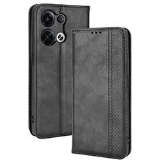 Coque Portefeuille Livre Cuir Etui Clapet BY4 pour Oppo Reno8 5G Noir