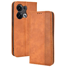 Coque Portefeuille Livre Cuir Etui Clapet BY4 pour Oppo Reno8 Pro 5G Marron