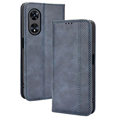 Coque Portefeuille Livre Cuir Etui Clapet BY4 pour Oppo Reno8 T 5G Bleu