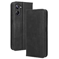 Coque Portefeuille Livre Cuir Etui Clapet BY4 pour Realme 10 Pro 5G Noir