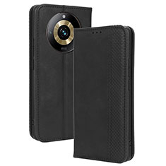 Coque Portefeuille Livre Cuir Etui Clapet BY4 pour Realme 11 Pro+ Plus 5G Noir