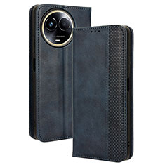 Coque Portefeuille Livre Cuir Etui Clapet BY4 pour Realme 11X 5G Bleu