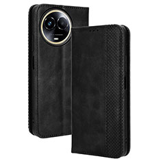 Coque Portefeuille Livre Cuir Etui Clapet BY4 pour Realme 11X 5G Noir