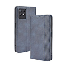 Coque Portefeuille Livre Cuir Etui Clapet BY4 pour Realme 8i Bleu