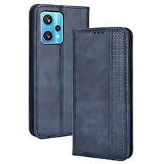 Coque Portefeuille Livre Cuir Etui Clapet BY4 pour Realme 9 4G Bleu