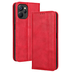 Coque Portefeuille Livre Cuir Etui Clapet BY4 pour Realme 9i 5G Rouge