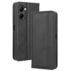 Coque Portefeuille Livre Cuir Etui Clapet BY4 pour Realme C33 Noir