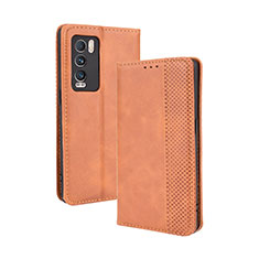 Coque Portefeuille Livre Cuir Etui Clapet BY4 pour Realme GT Master Explorer 5G Marron