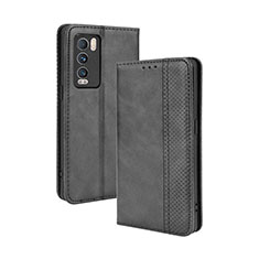 Coque Portefeuille Livre Cuir Etui Clapet BY4 pour Realme GT Master Explorer 5G Noir