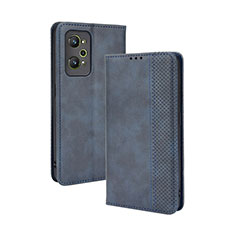 Coque Portefeuille Livre Cuir Etui Clapet BY4 pour Realme GT Neo2 5G Bleu