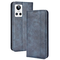 Coque Portefeuille Livre Cuir Etui Clapet BY4 pour Realme GT Neo3 5G Bleu