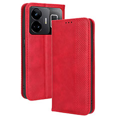 Coque Portefeuille Livre Cuir Etui Clapet BY4 pour Realme GT Neo5 240W 5G Rouge