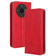 Coque Portefeuille Livre Cuir Etui Clapet BY4 pour Realme Narzo 60 5G Rouge