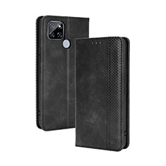 Coque Portefeuille Livre Cuir Etui Clapet BY4 pour Realme Q2i 5G Noir