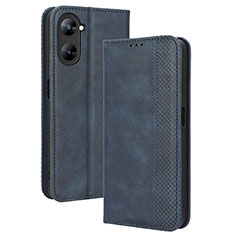 Coque Portefeuille Livre Cuir Etui Clapet BY4 pour Realme V20 5G Bleu