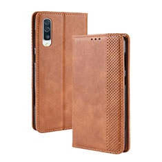 Coque Portefeuille Livre Cuir Etui Clapet BY4 pour Samsung Galaxy A30S Marron