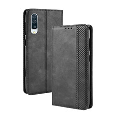 Coque Portefeuille Livre Cuir Etui Clapet BY4 pour Samsung Galaxy A50S Noir