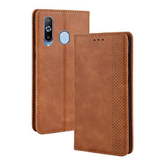 Coque Portefeuille Livre Cuir Etui Clapet BY4 pour Samsung Galaxy A60 Marron