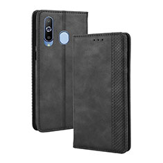 Coque Portefeuille Livre Cuir Etui Clapet BY4 pour Samsung Galaxy A60 Noir