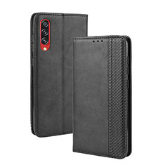 Coque Portefeuille Livre Cuir Etui Clapet BY4 pour Samsung Galaxy A70 Noir