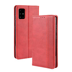 Coque Portefeuille Livre Cuir Etui Clapet BY4 pour Samsung Galaxy A71 4G A715 Rouge