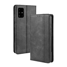 Coque Portefeuille Livre Cuir Etui Clapet BY4 pour Samsung Galaxy A71 5G Noir