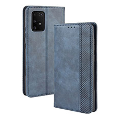 Coque Portefeuille Livre Cuir Etui Clapet BY4 pour Samsung Galaxy A91 Bleu